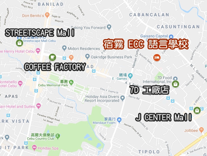 ECC宿霧語言學校-map